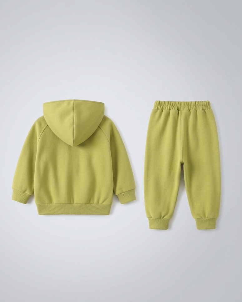Conjunto infantil de chándal bebé 2 piezas: chaqueta con capucha y pantalón con estampado de osito para otoño invierno en España