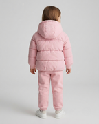 Conjunto niña invierno 2 piezas chaqueta acolchada y pantalón de algodón rosa en España