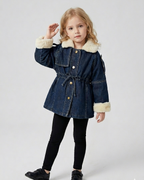 Abrigo Vaquero Niña Invierno Chaqueta Denim Forrada Pelo