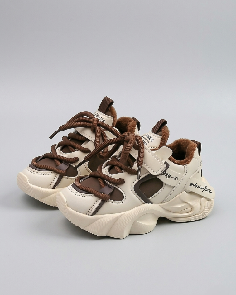 Zapatillas deportivas para niños con suela gruesa y forro de peluche para invierno en España