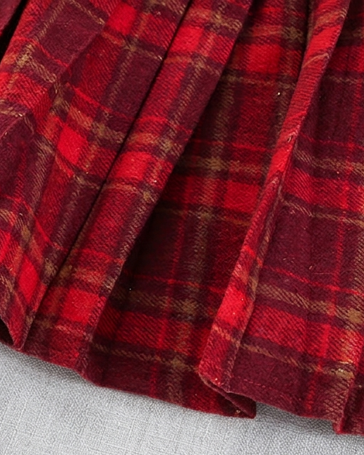 Vestido niña invierno de punto con lazo en el cuello y mangas largas estilo clásico,Ideal para primavera en España