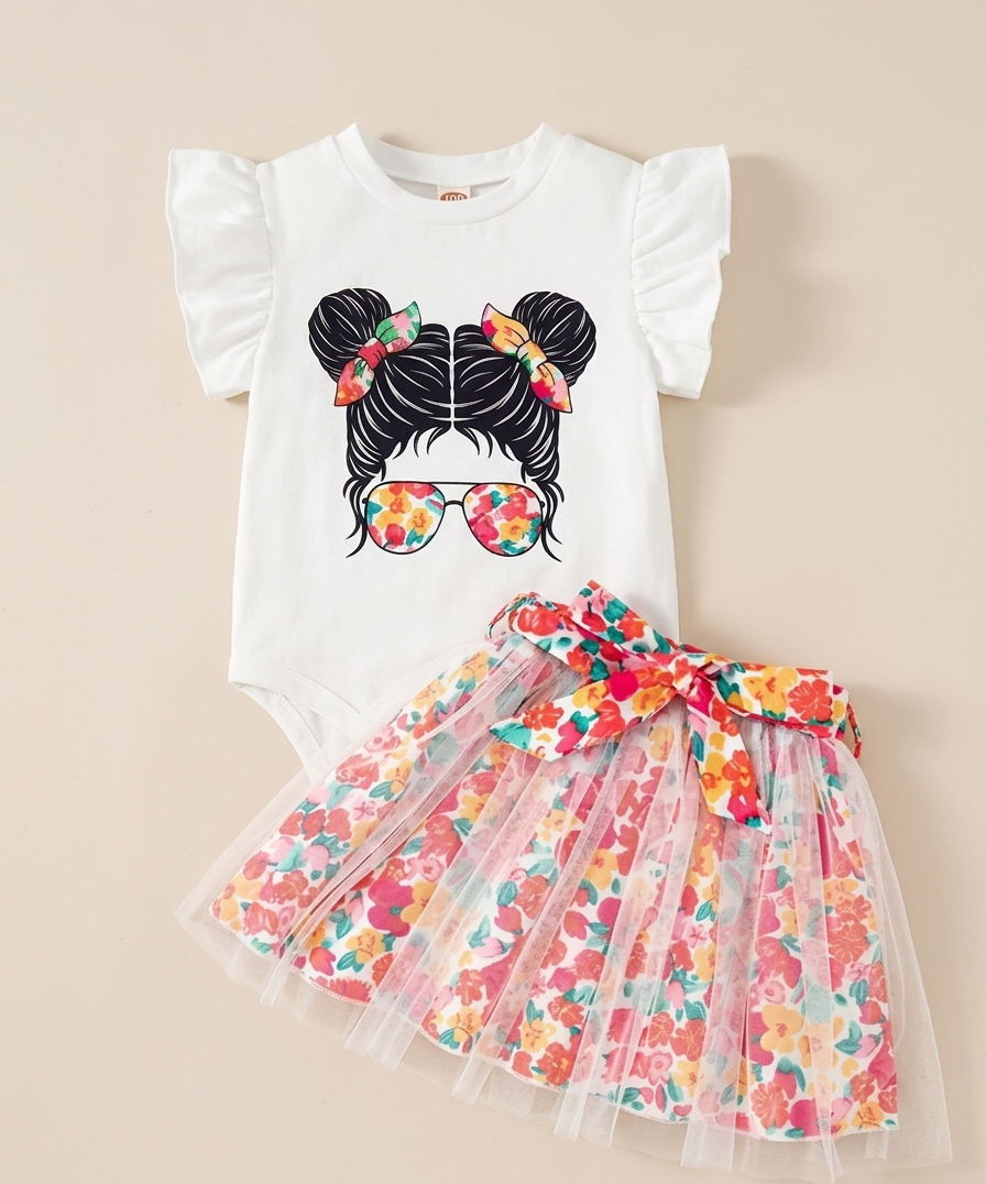 Top de volantes y falda mágica para días especiales