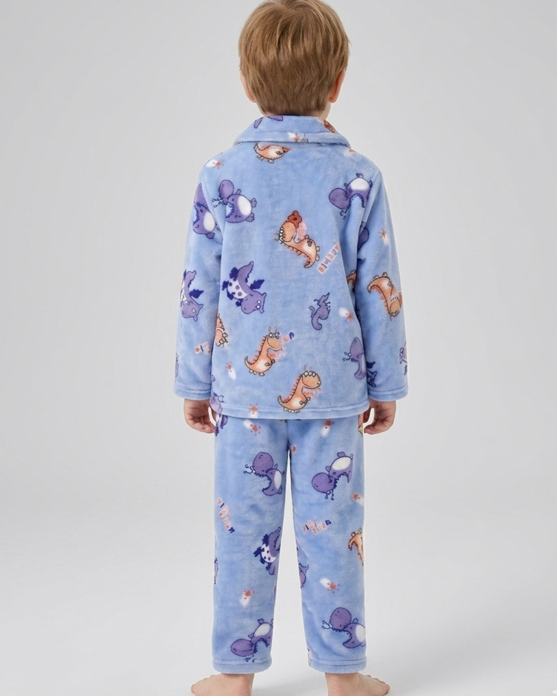 Pijamas de invierno para niños 2 piezas de felpa cálida conjunto pijama infantil invierno en España