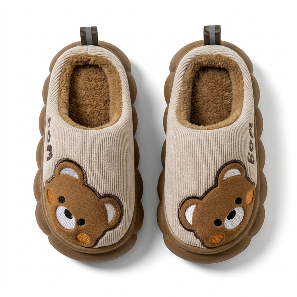 Pantuflas de invierno cálidas con diseño de caricatura en España
