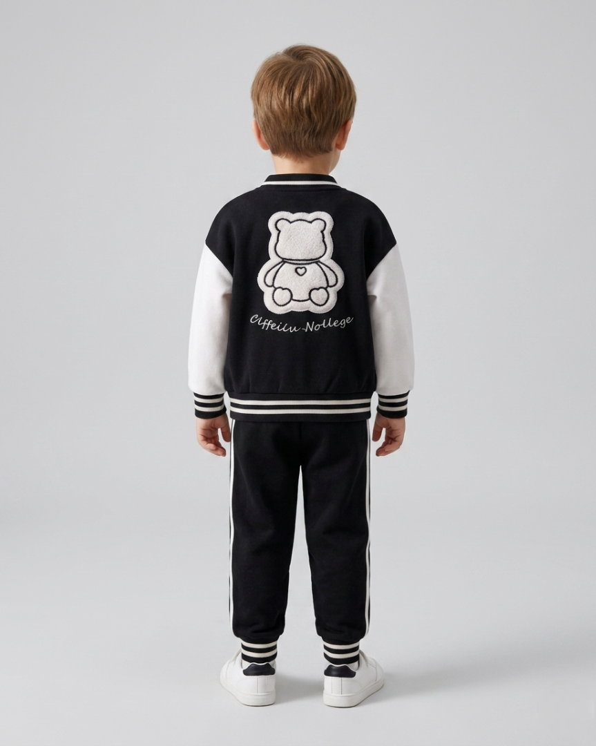 Conjunto deportivo niño Bear Cool estilo varsity de algodón suave | conjunto niño cómodo para diario en España