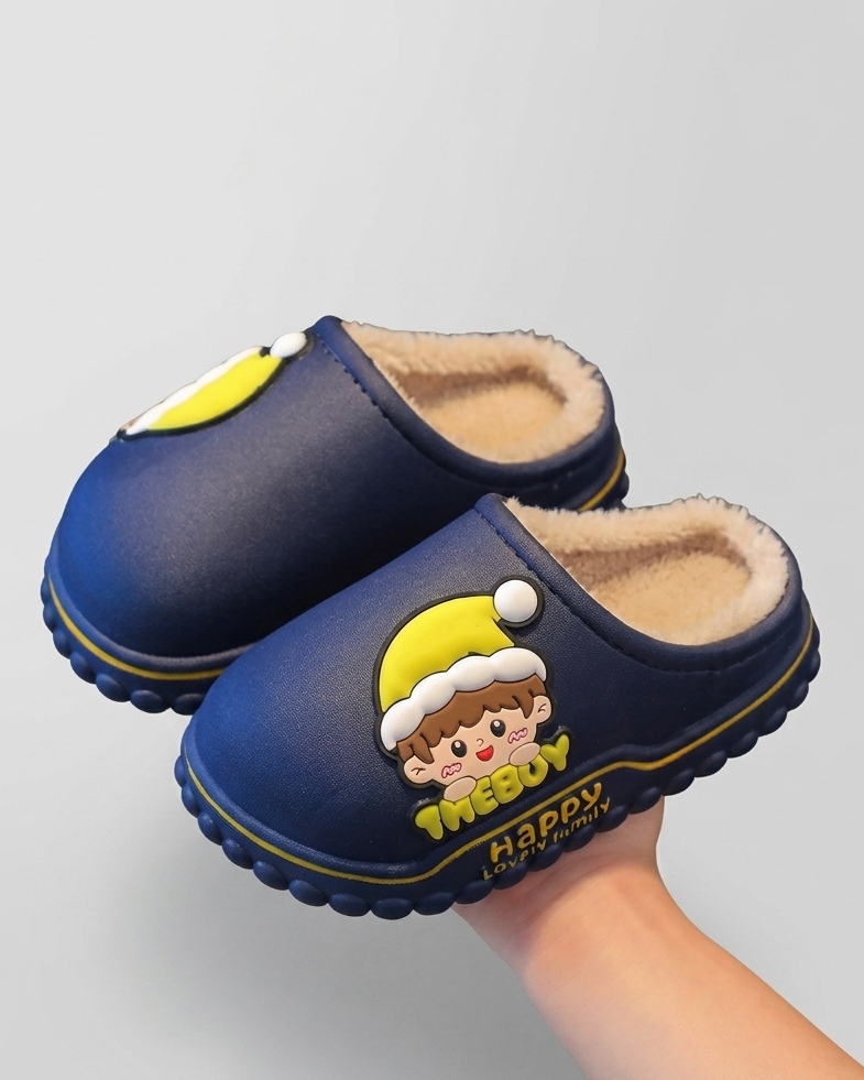 Zapatillas infantiles con forro cálido y diseño de dibujos animados en España