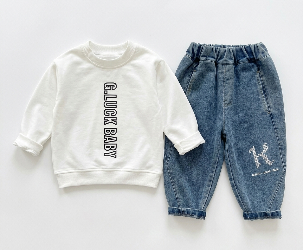 Conjunto bebé niño 3 piezas chaqueta piloto y pantalón vaquero en España