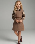 Vestido Niña Lana Estrellas Elegante Invierno