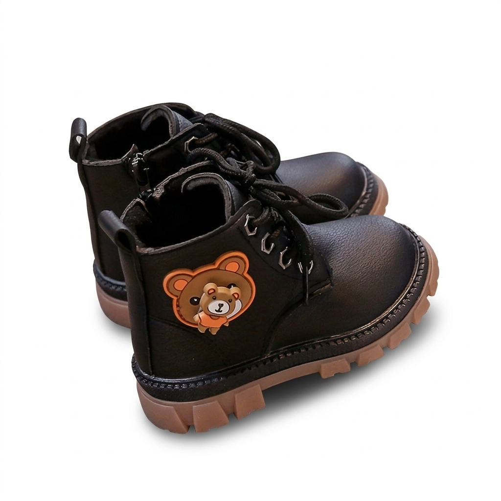 Bota de invierno de diseño moderno con dibujo lateral de osito en España