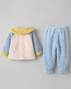 Conjunto niña invierno 2 piezas ropa bebé de terciopelo con estampado de fresas chaqueta y pantalón en España