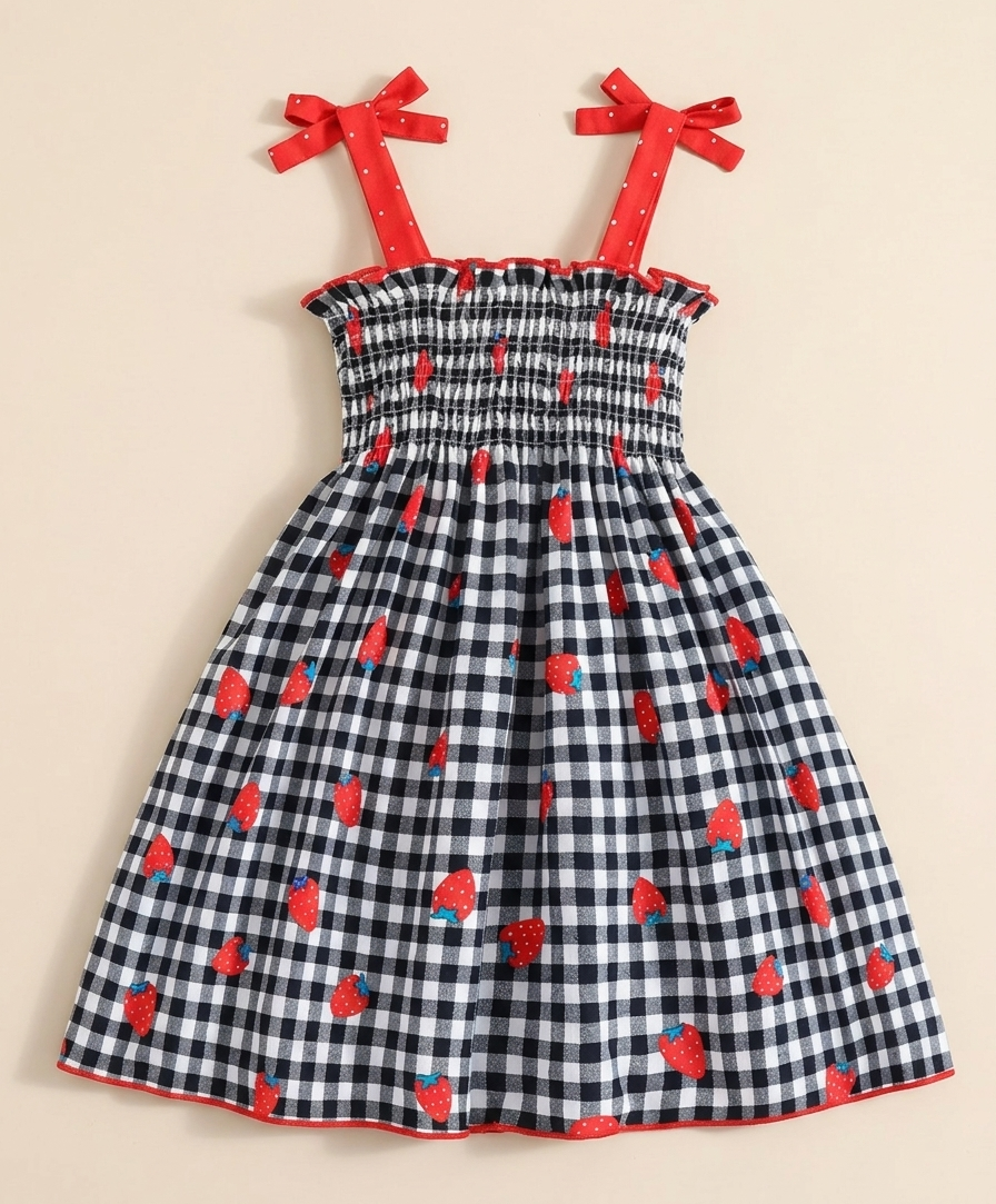 Estilo Gingham y fresas la combinación perfecta