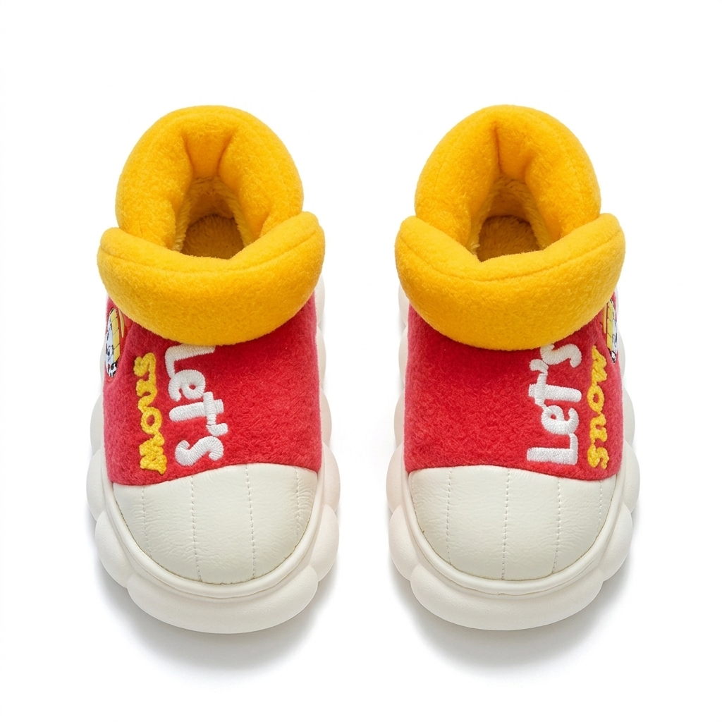 Pantuflas de invierno abrigadas para niños vista completa