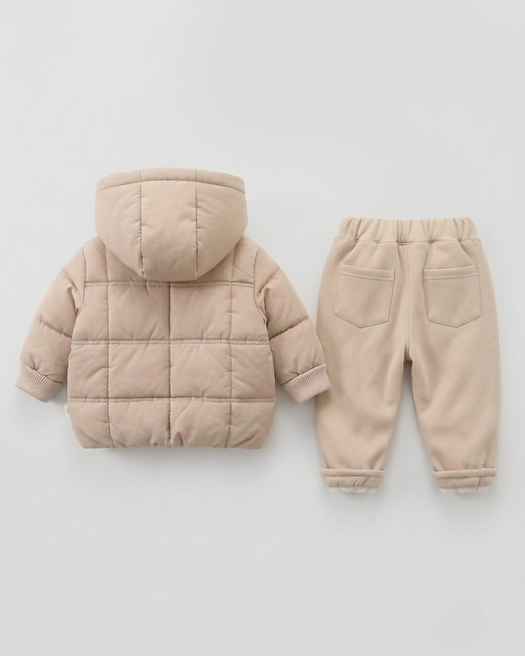 Conjunto niña invierno 2 piezas chaqueta acolchada y pantalón de algodón rosa en España