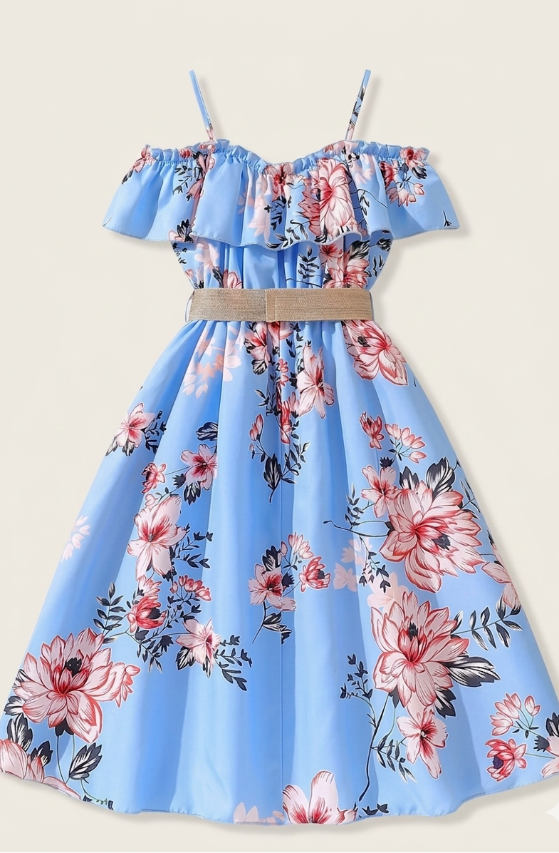 Brillo de Sol! Vestido Floral Azul para Días Inolvidables