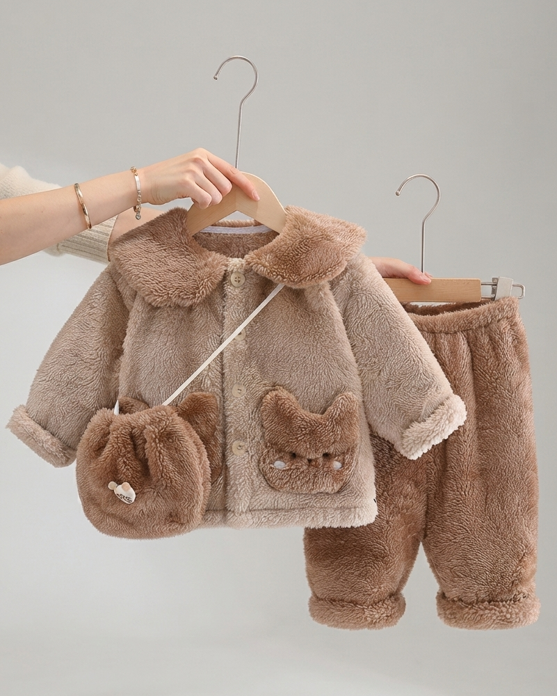 Conjunto de Invierno de 3 Piezas para Bebé Suavidad, Calidez y Mucha Ternura