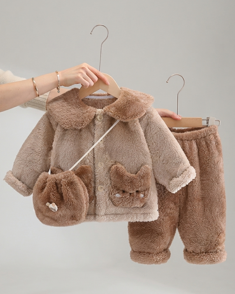 Conjunto de Invierno de 3 Piezas para Bebé Suavidad, Calidez y Mucha Ternura