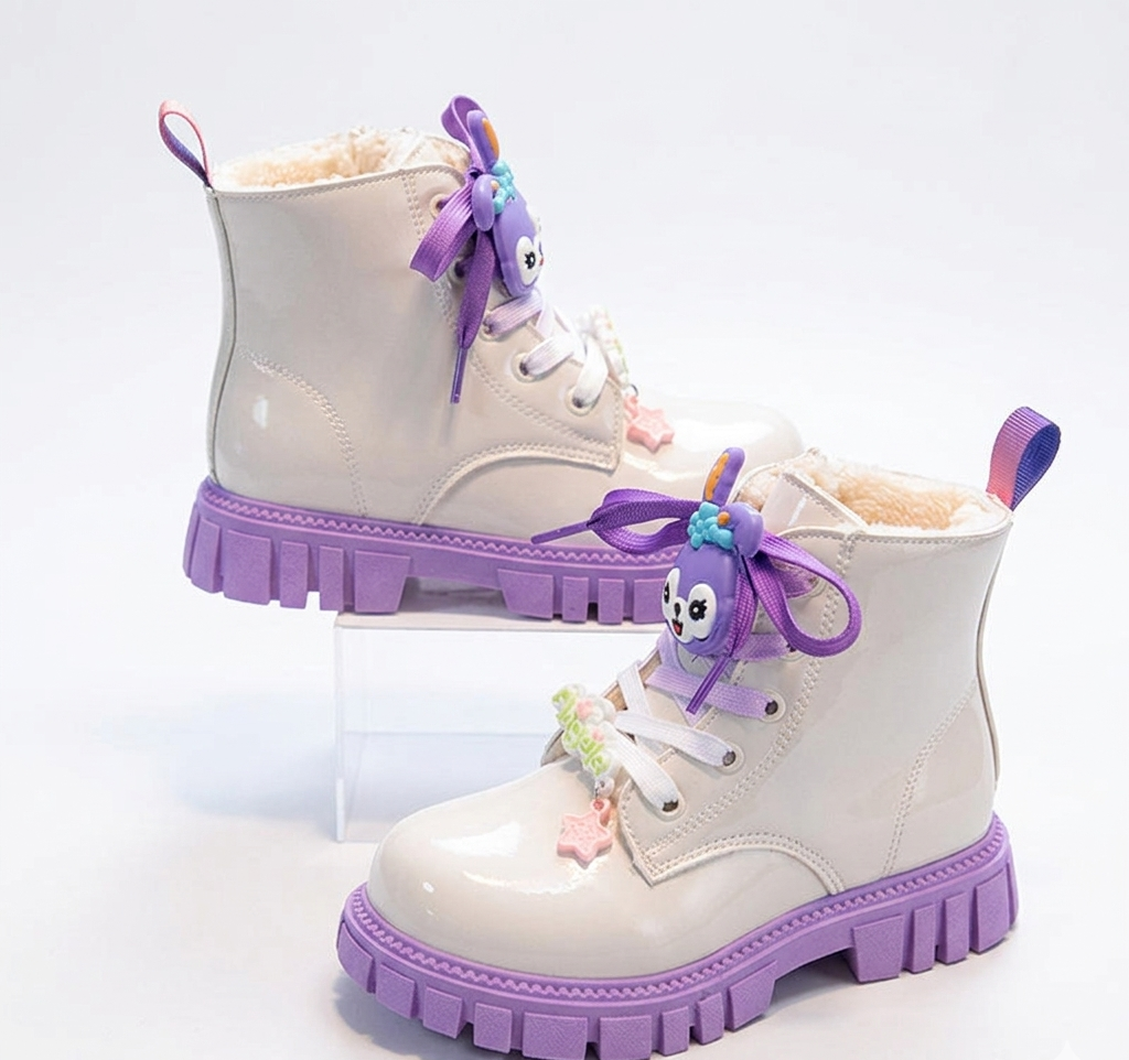 Bota de invierno para niña con diseño moderno y brillante en España