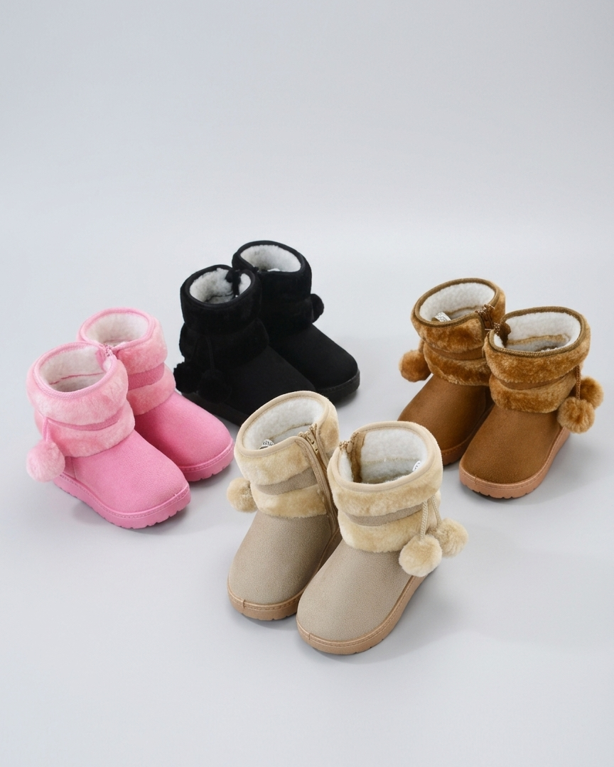 Bota cálida forrada de piel para el invierno en España