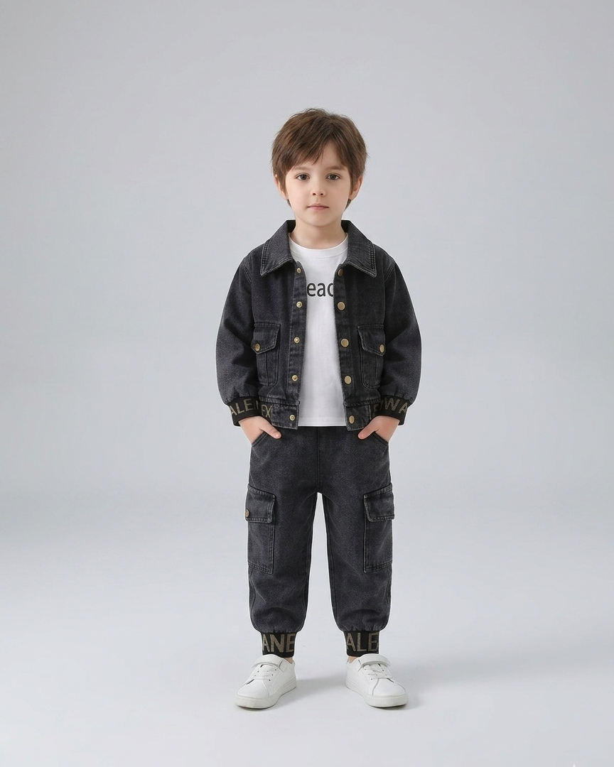 Conjunto infantil denim 3 piezas (chaqueta vaquera, camiseta interior y pantalón vaquero)  ropa infantil niño  en España