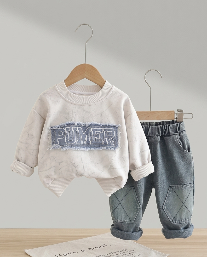 Conjunto niño ropa infantil 2 piezas sudadera algodón y pantalón moderno en España