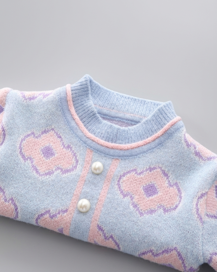 Vestido niña invierno de tejido suave con textura cómoda | vestido niña punto suave | ropa niña elegante en España