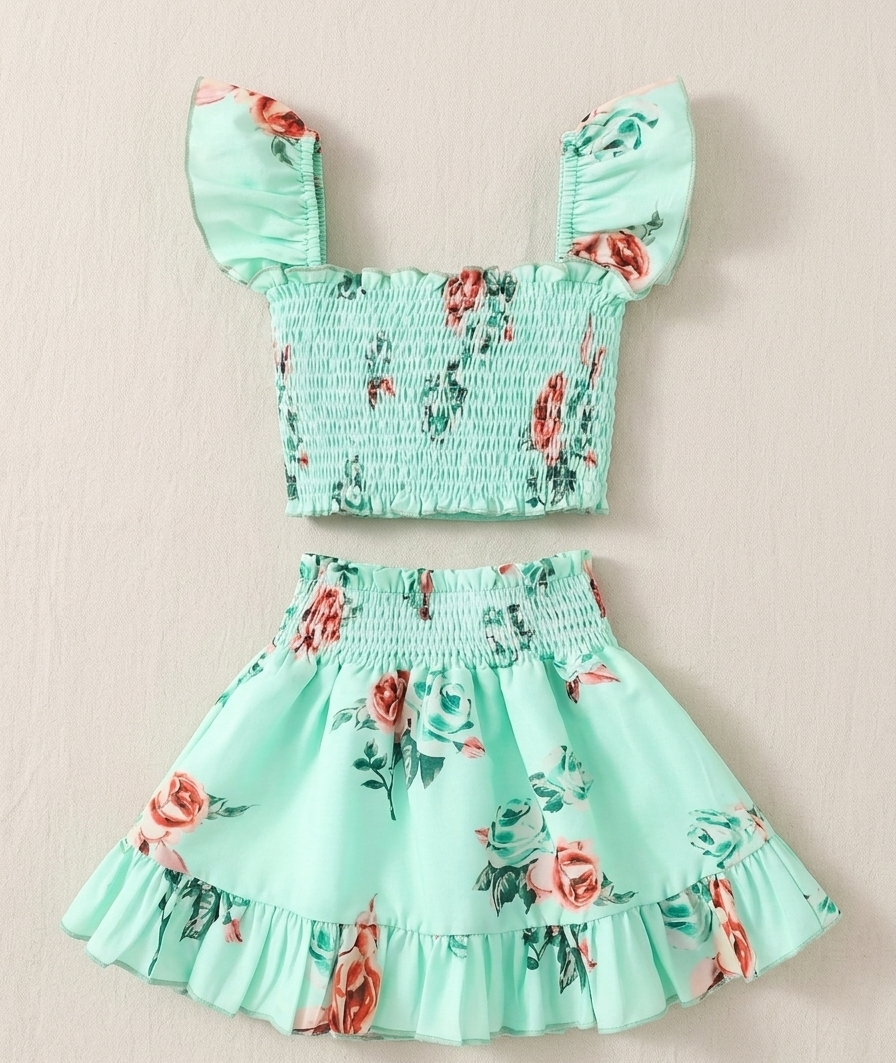 El conjunto menta y rosas que enamora este verano.