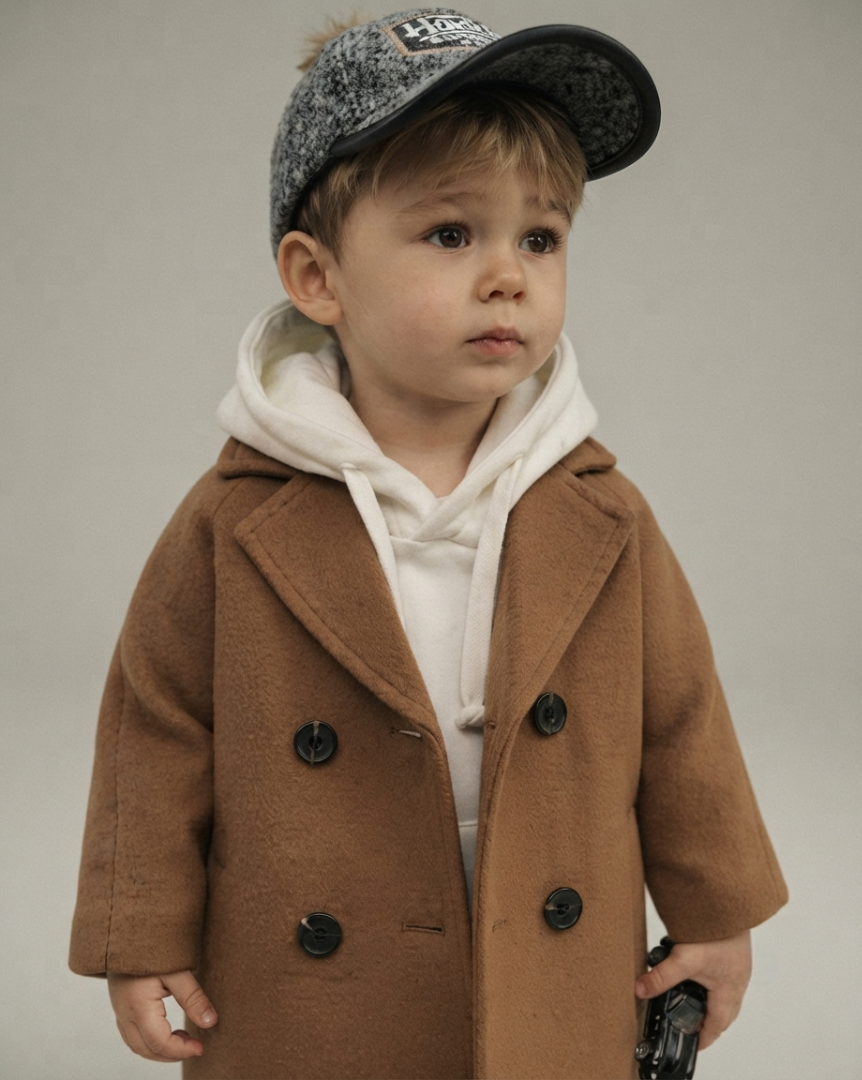 Abrigo Infantil Invierno Elegante Niño