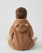 Conjunto de invierno niño sherpa Teddy Bear con capucha de orejitas y forro cálido outfit niño 