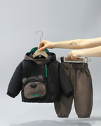 Conjunto Bebé Invierno 2 Piezas  Chaqueta Oso Acolchada