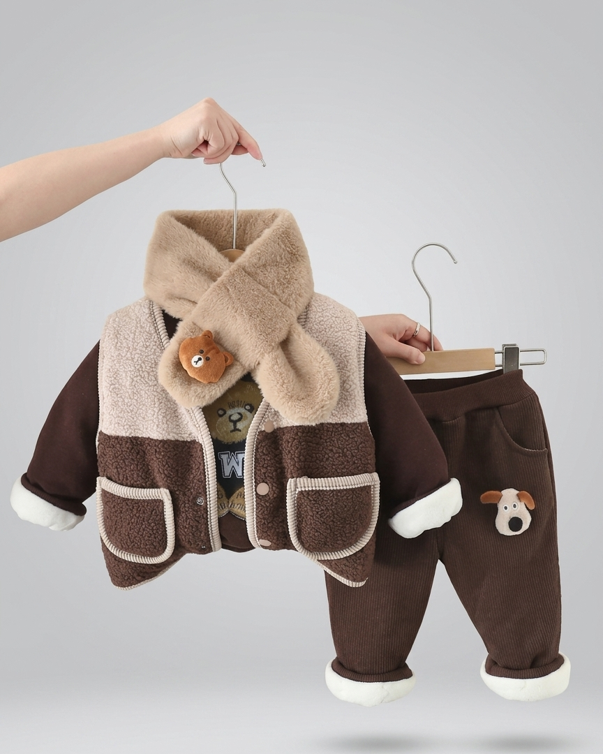 Conjunto bebé invierno 3 piezas (chaqueta, camiseta y pantalón cálido) en España