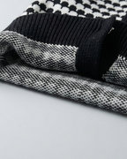 Conjunto niña invierno elegante ropa infantil: chaqueta tejida houndstooth y pantalón en España