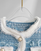 Conjunto niña 2 piezas chaqueta tweed y pantalón vaquero con perlas  en España