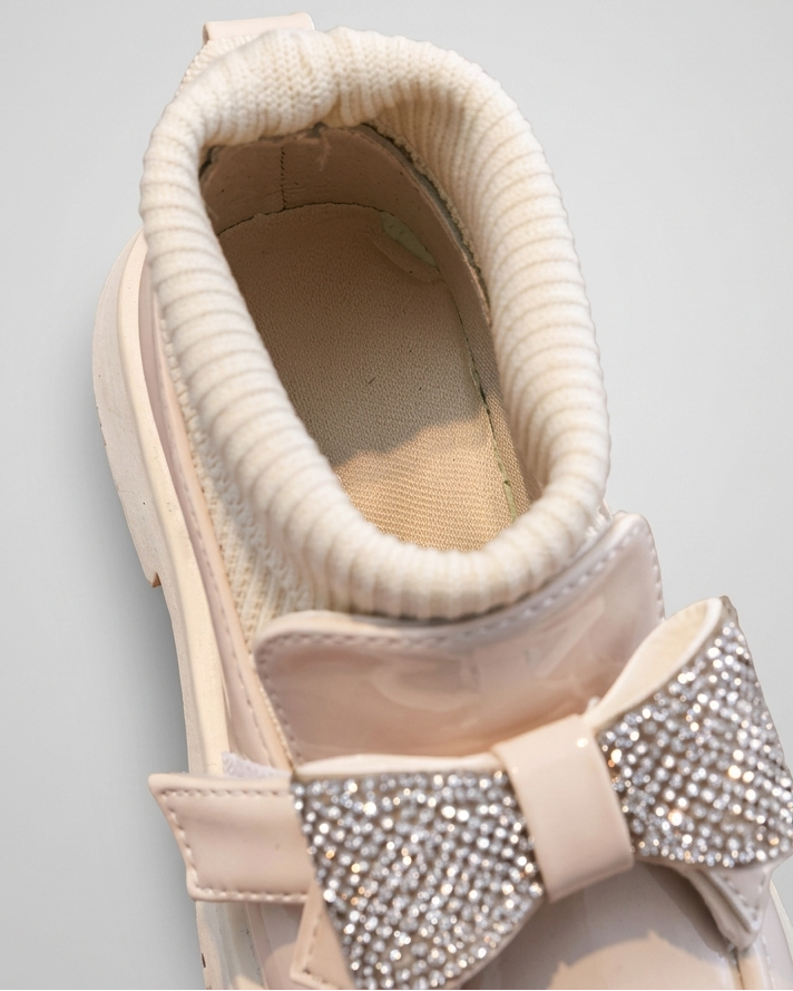 Zapato Lujo Niña Cristales y Lazo