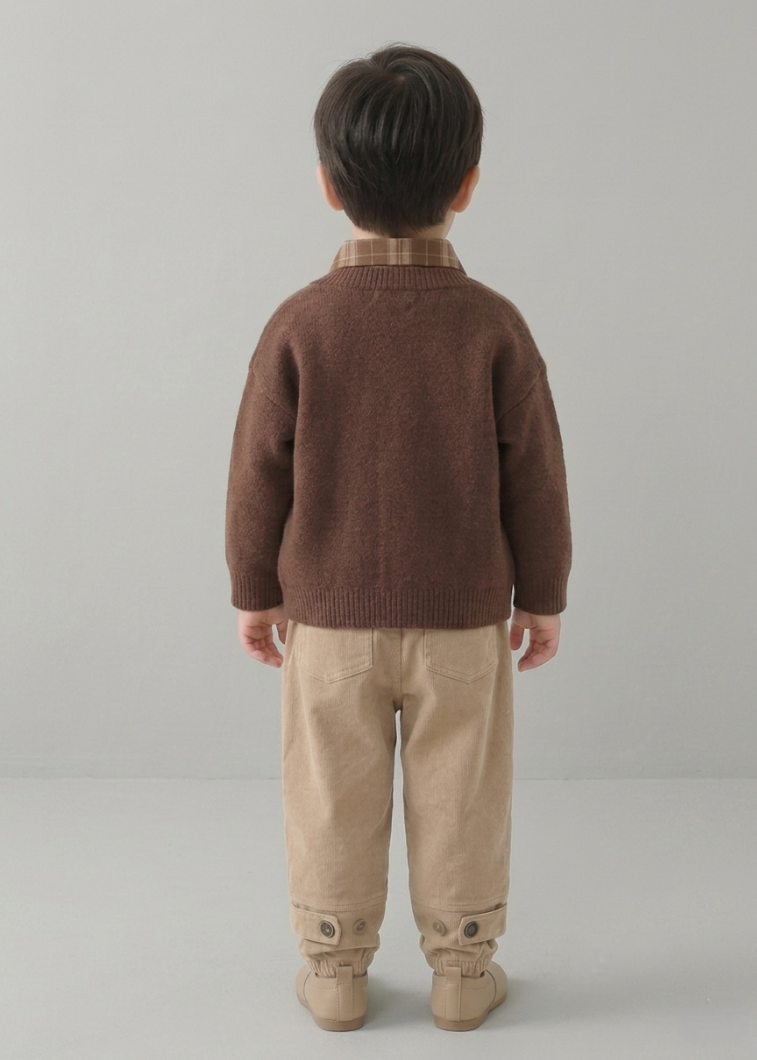Conjunto niño invierno 3 piezas cálido (camisa, suéter de punto y pantalón) ropa infantil otoño invierno en España