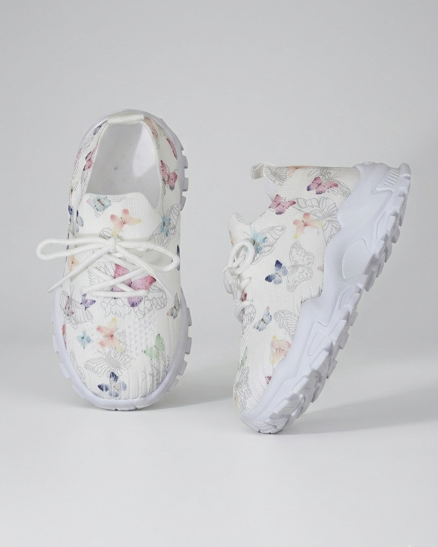 Zapatillas deportivas para niñas con estampado de mariposas, ideales para el verano en España
