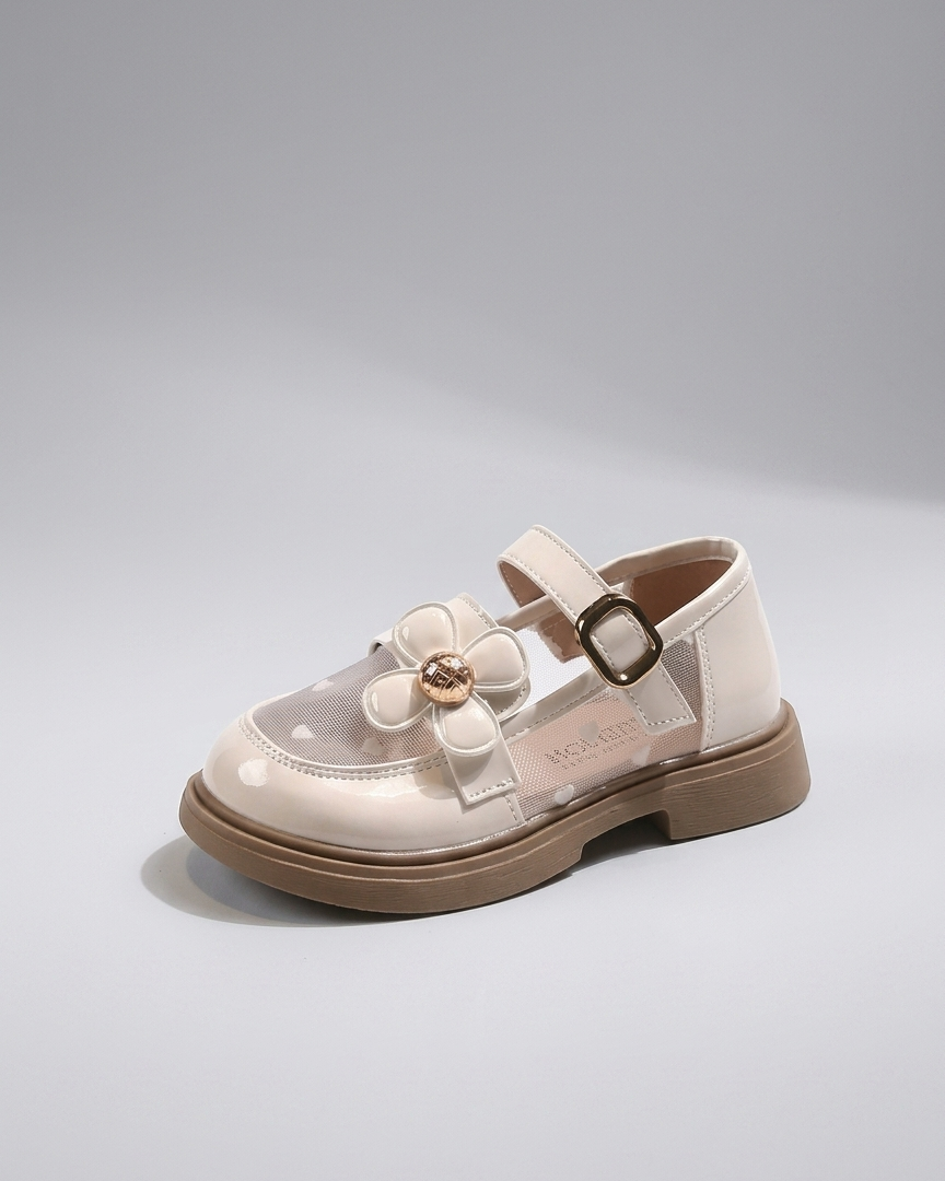 Zapato Transparente Niña Flor y Brillo