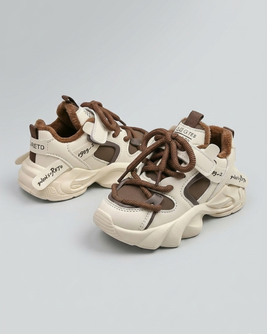 Zapatillas deportivas para niños con suela gruesa y forro de peluche para invierno en España