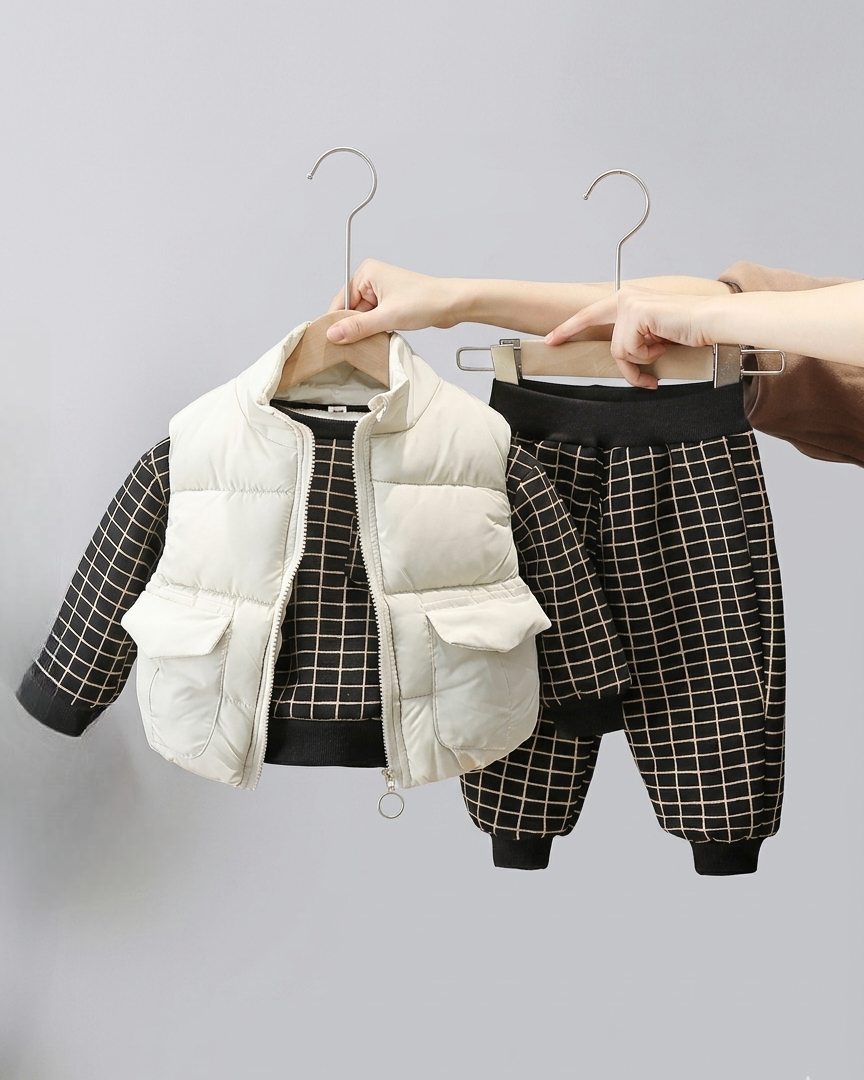 Conjunto bebé invierno 3 piezas niño (chaqueta acolchada, suéter y pantalón) en España