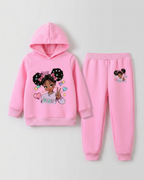 Conjunto niña 2 piezas sudadera con capucha y pantalón deportivo a juego para ropa niña en España