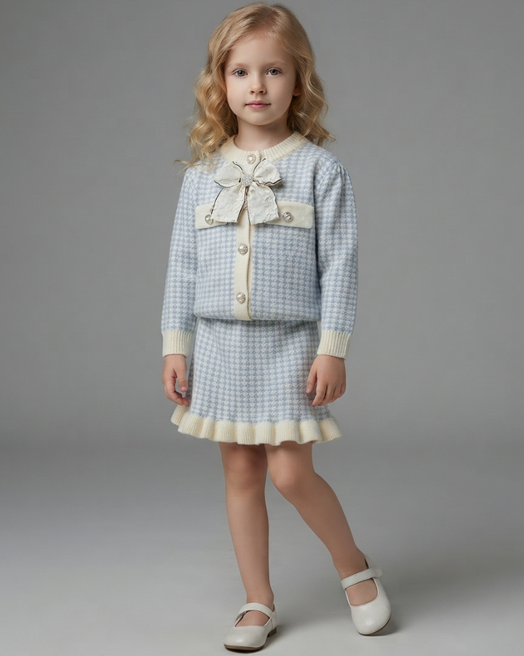 Conjunto Niña Elegante 2 Piezas Falda y Chaqueta