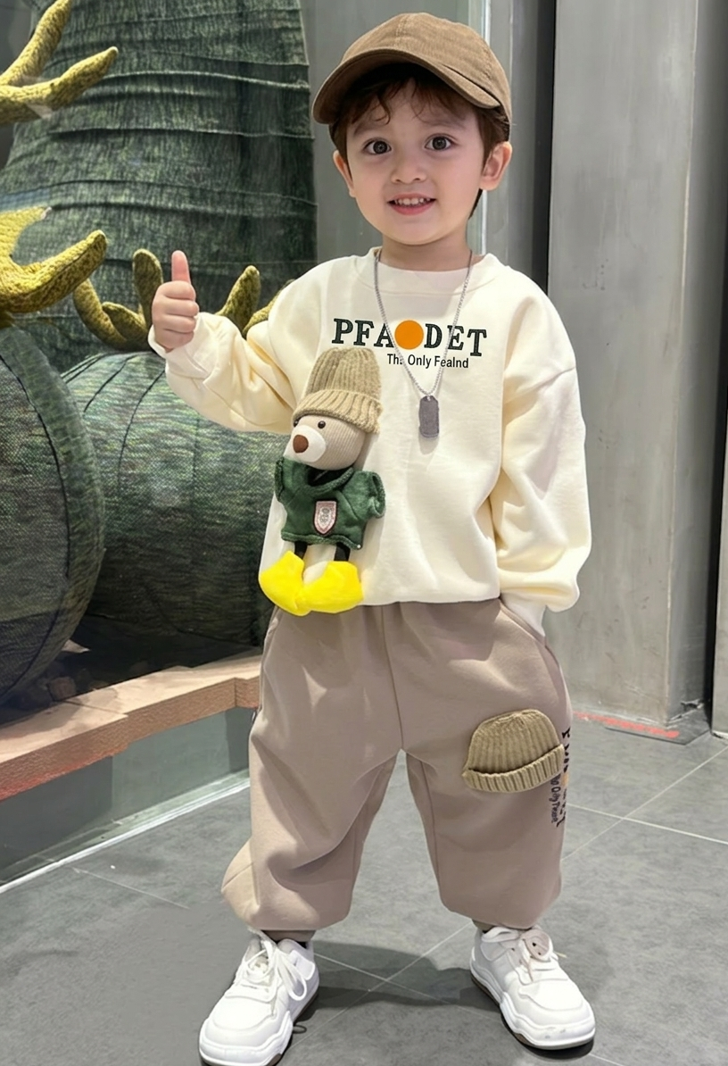 Conjunto Infantil Casual con Osito