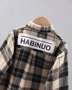 Conjunto Niño Elegante 2 Piezas, Camisa de Cuadros y Pantalón Denim