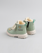 Botas Niña Flores Bordadas Invierno