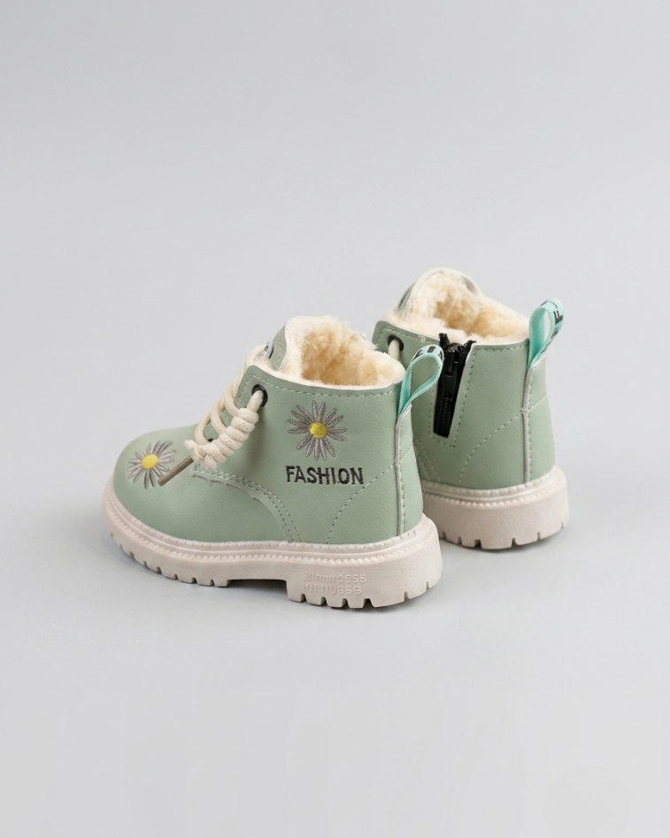 Botas Niña Flores Bordadas Invierno