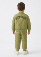 Conjunto bebé niño invierno acolchado de algodón 2 piezas con letra F (chaqueta y pantalón) en España
