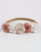 Diademas para el cabello con flores decoradas con perlas
