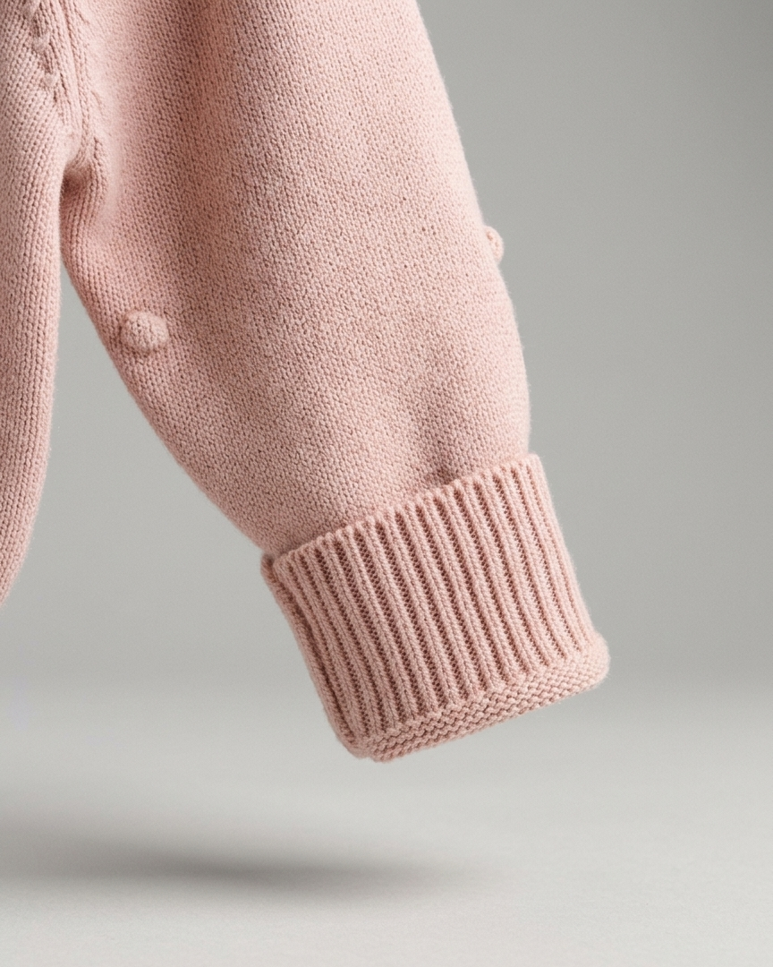 Conjunto niña invierno 2 piezas ropa niña: blusa tejida con flores y pantalón tejido acanalado en España