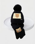 Conjunto de gorro y bufanda de invierno para niños – Calidez de lana y diseño cómodo.