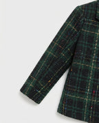 Conjunto Elegante de Tweed Verde para Niñas