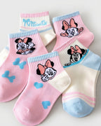 Calcetines de Minnie Mouse para niñas  5 diseños diferentes